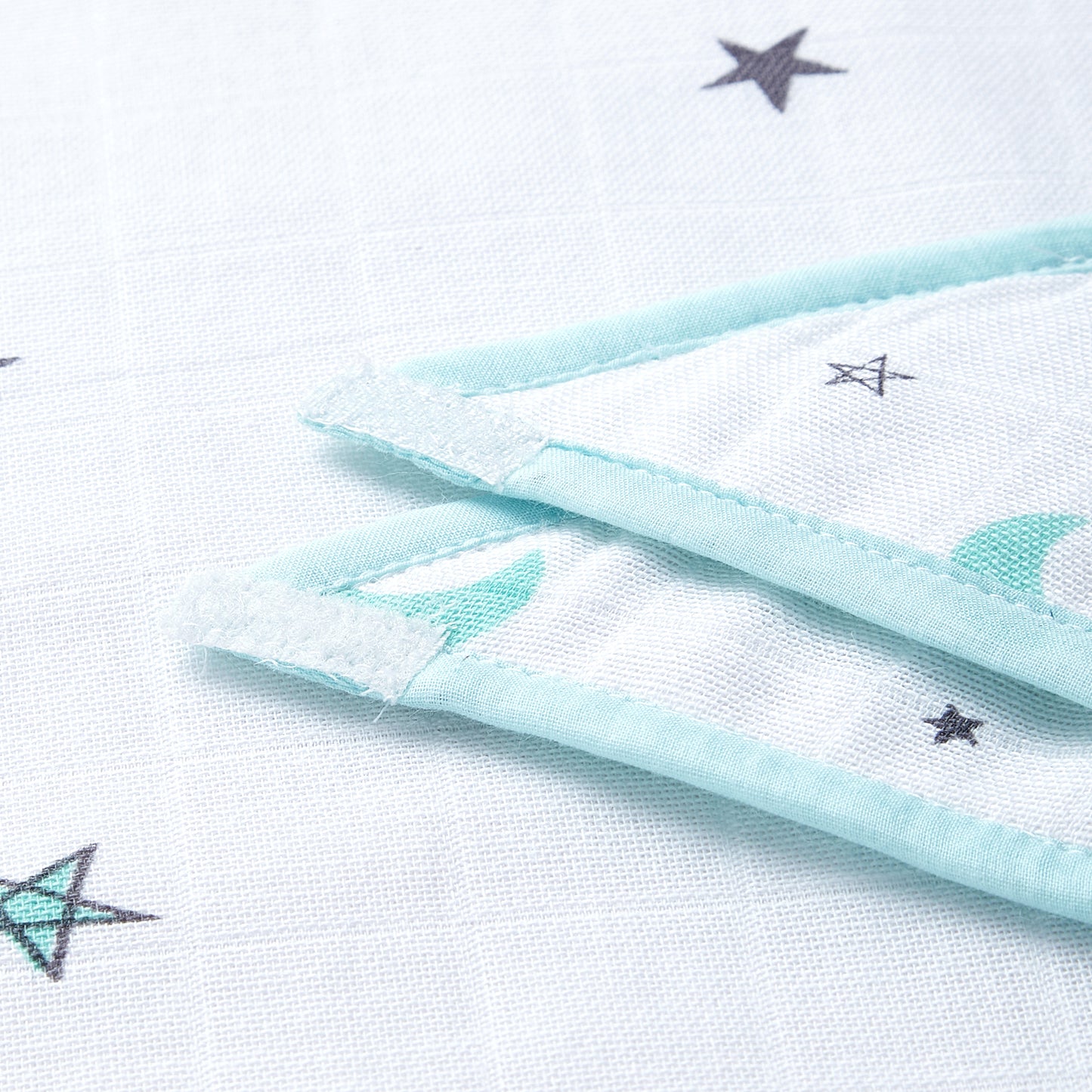 Blue Moon And Star Feeding Bibs And Burp 2 Pcs