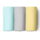 Solid Set- Blue, Grey And Yellow Design Swaddles 3 Pcs
