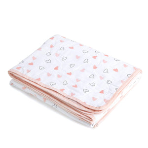 Pink Hearts Baby Blanket