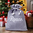 Velvet Santa Gift Bag with Personalization
