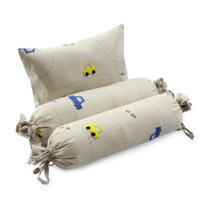 Grey Car Bolster Pillow Set 1 Pcs