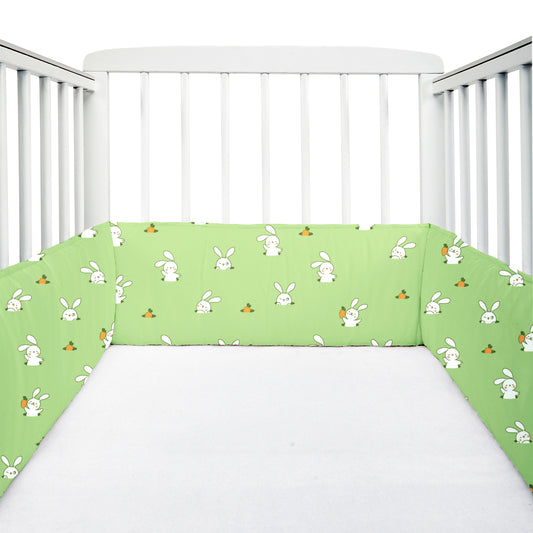 Green Bunny Cot Bumper