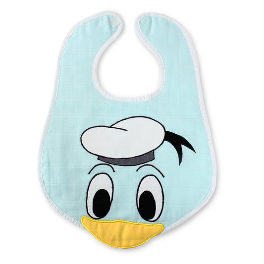 Donald Duck Embroidery Feeding Bibs And Burp 2 Pcs