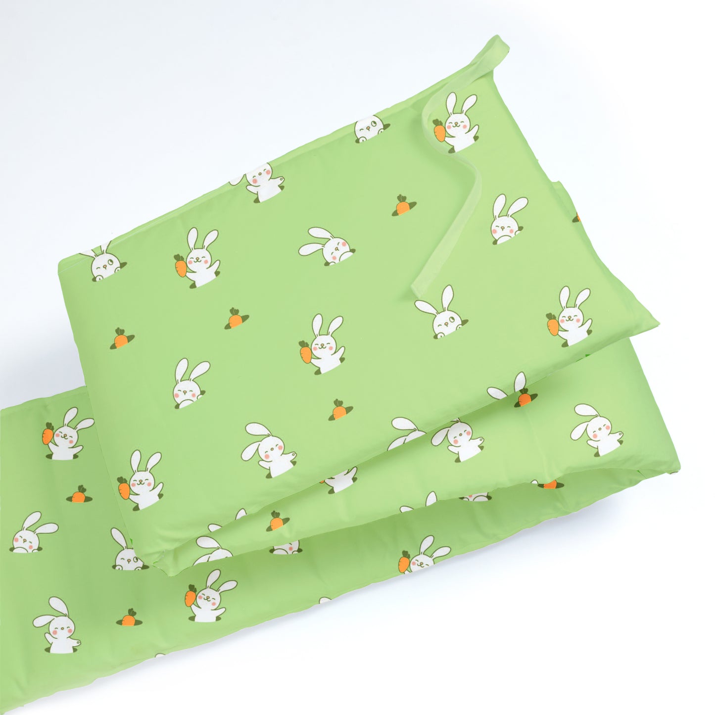 Green Bunny Cot Bumper