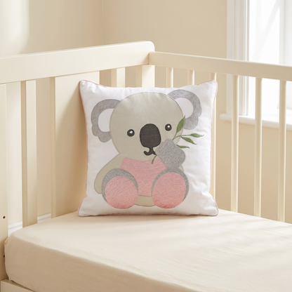 Pink Koala Twill Filled Cotton Pillow 1 Pcs