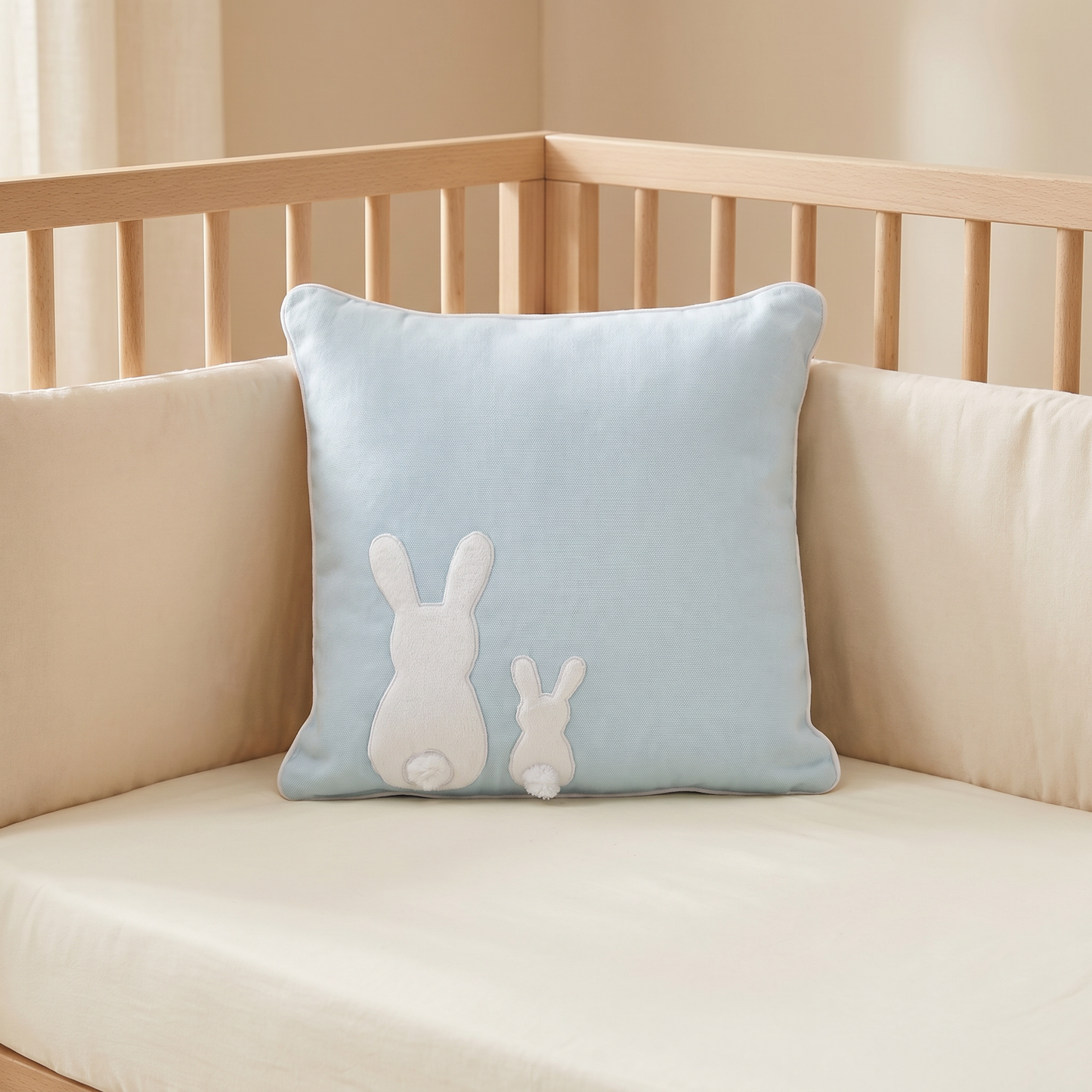 Blue Rabbit Dyed Duck Cotton Pillow 1 Pcs