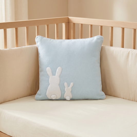 Blue Rabbit Dyed Duck Cotton Pillow 1 Pcs