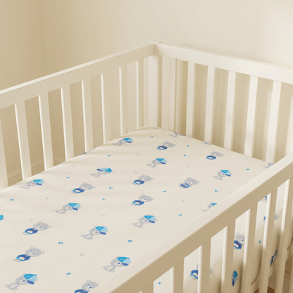 Grey Bear Crib Sheets 1 Pcs