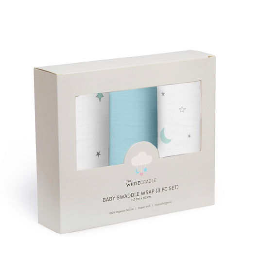 Blue & Grey Swaddles 3 Pcs