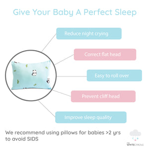 Blue Panda Bolster Pillow Set 1 Pcs