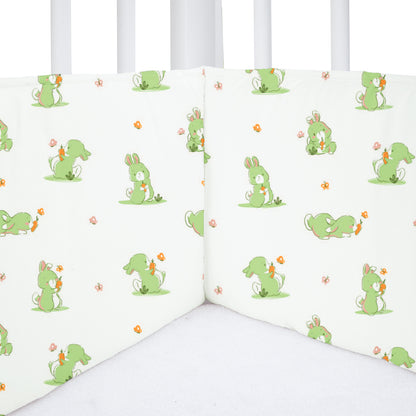 White Bunny Cot Bumper