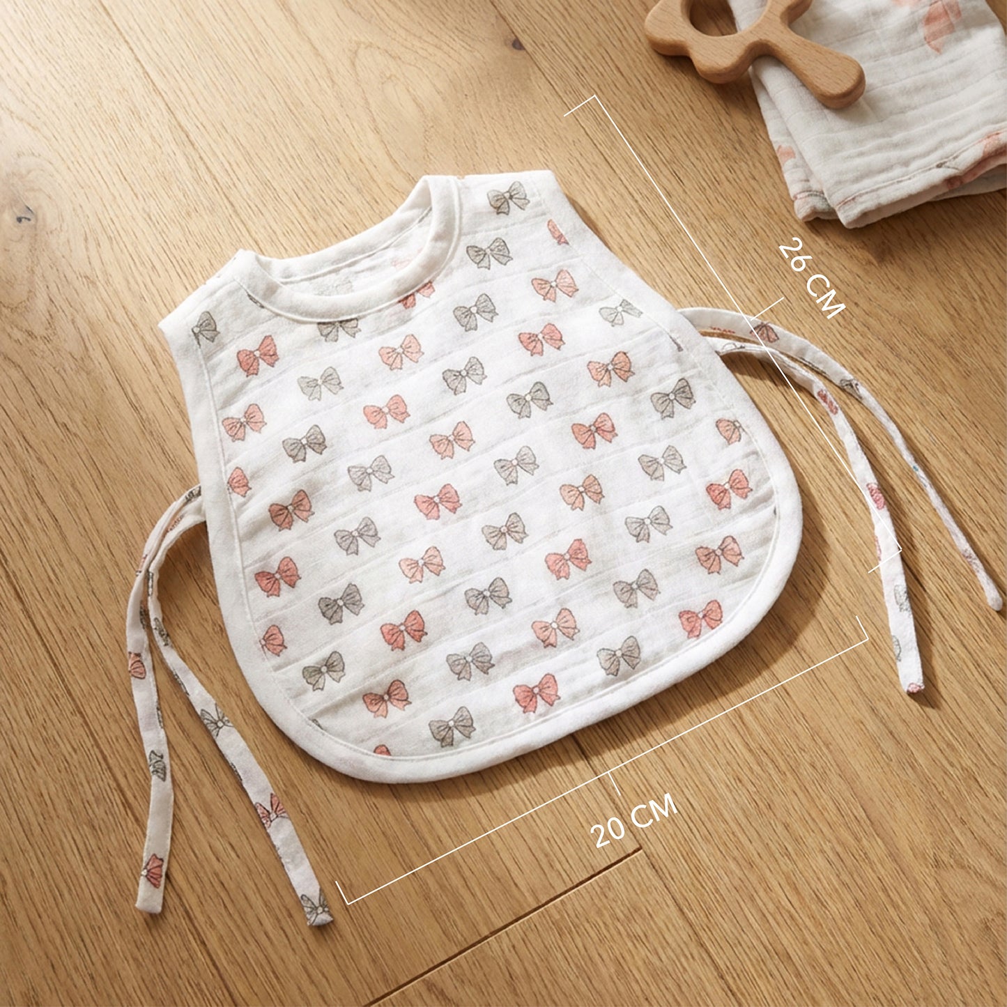 Soft Organic Cotton Baby Vest Set (Pack of 2) | Printed & Embroidered |  Pink Bow with Ice Cream