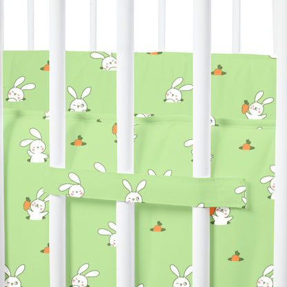 Green Bunny Cot Bumper