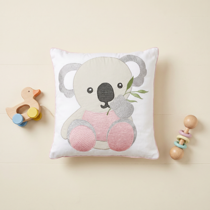 Pink Koala Twill Filled Cotton Pillow 1 Pcs