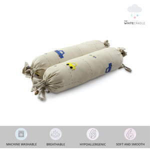 Grey Car Bolster Pillow Set 1 Pcs