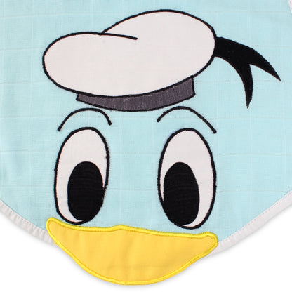 Donald Duck Embroidery Feeding Bibs And Burp 2 Pcs