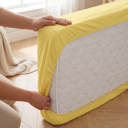 Yellow Solid Crib Sheets 1 Pcs