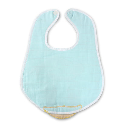 Donald Duck Embroidery Feeding Bibs And Burp 2 Pcs