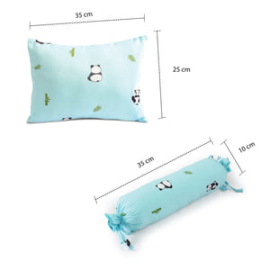 Blue Panda Bolster Pillow Set 1 Pcs