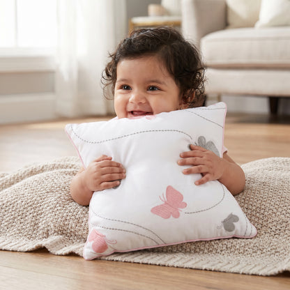 Butterfly Twill Filled Cotton Pillow 1 Pcs