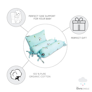 Blue Panda Bolster Pillow Set 1 Pcs