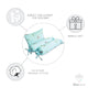 Blue Panda Bolster Pillow Set 1 Pcs