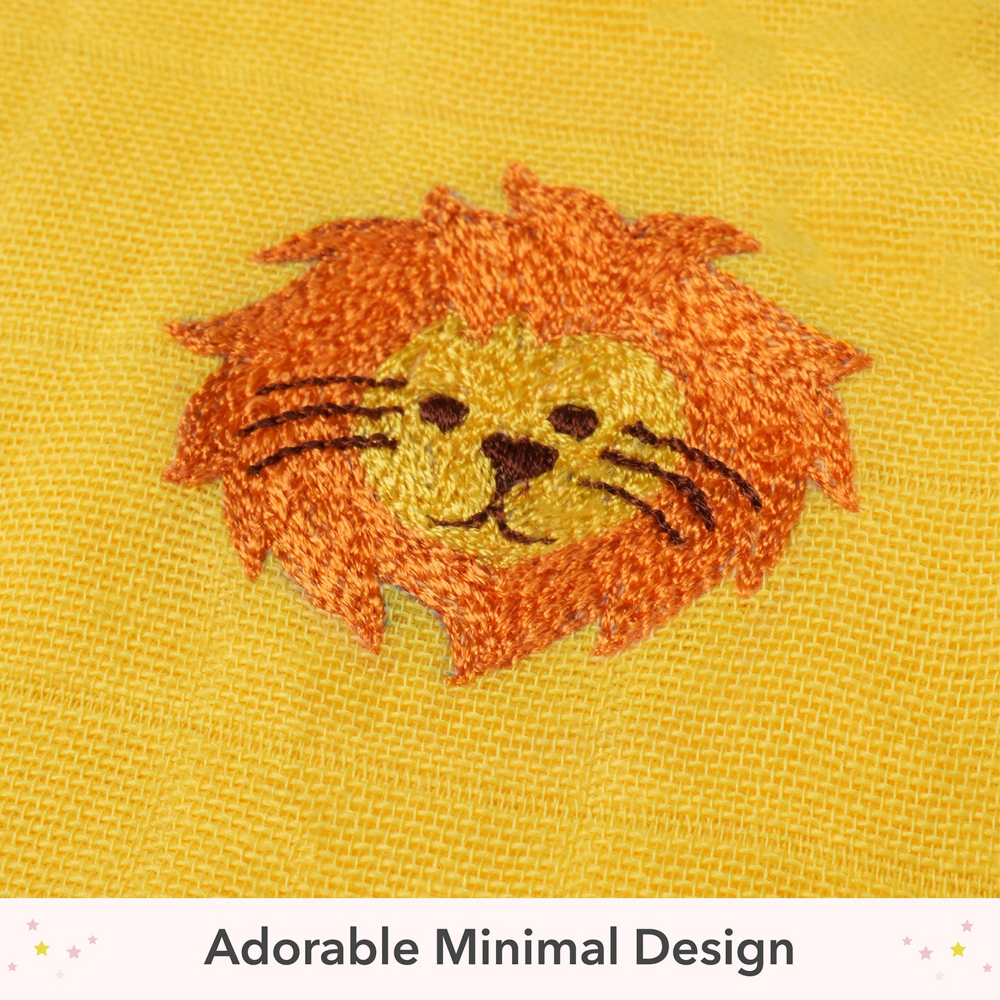 Soft Organic Cotton Baby Romper Set (Pack of 2) | Printed & Embroidered | Sunflower with Yellow Lion