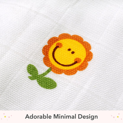 Soft Organic Cotton Baby Romper Set (Pack of 2) | Printed & Embroidered | Sunflower with Yellow Lion