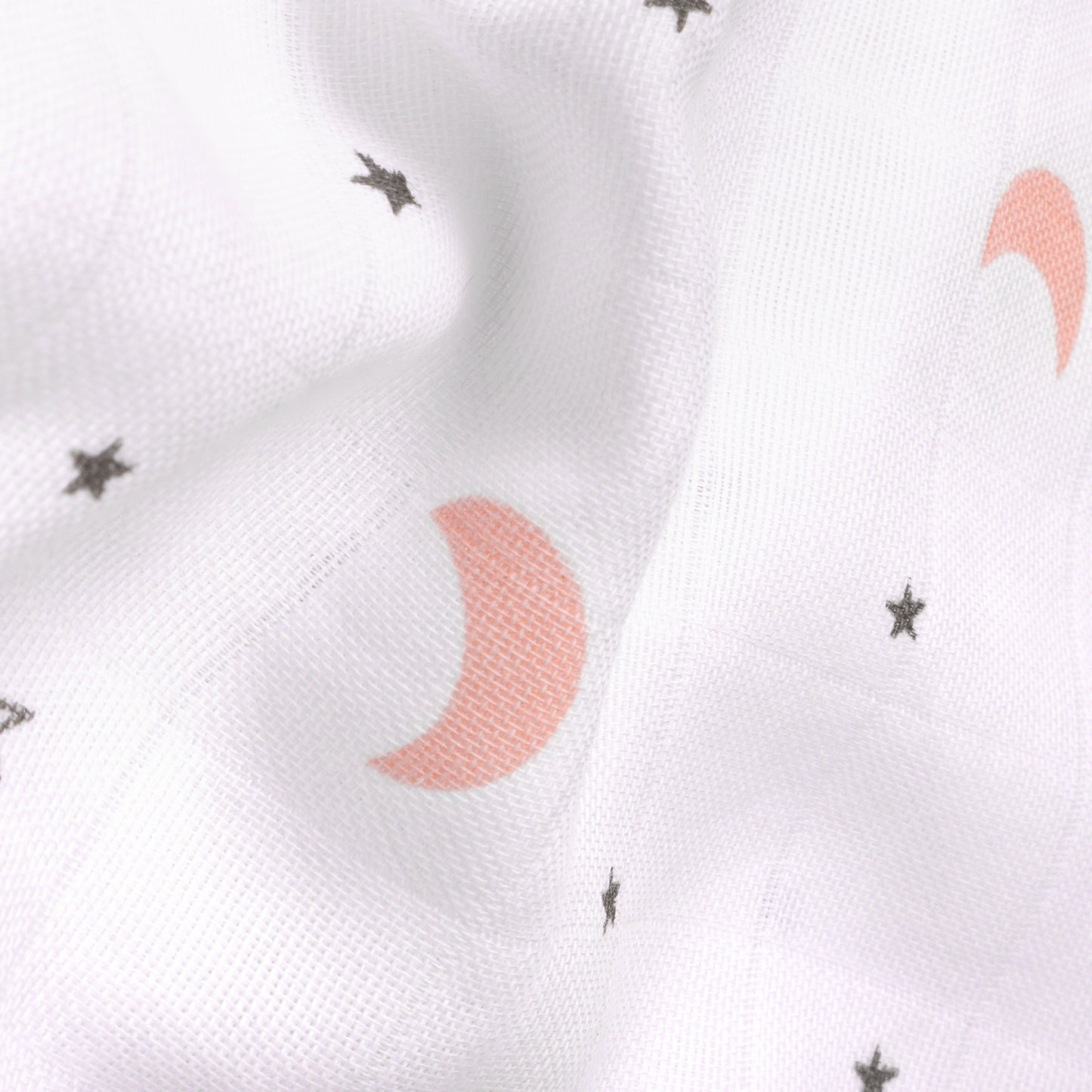 Soft Organic Cotton Baby Romper Set (Pack of 2) | Printed & Embroidered | Pink Moon with Pink Bird