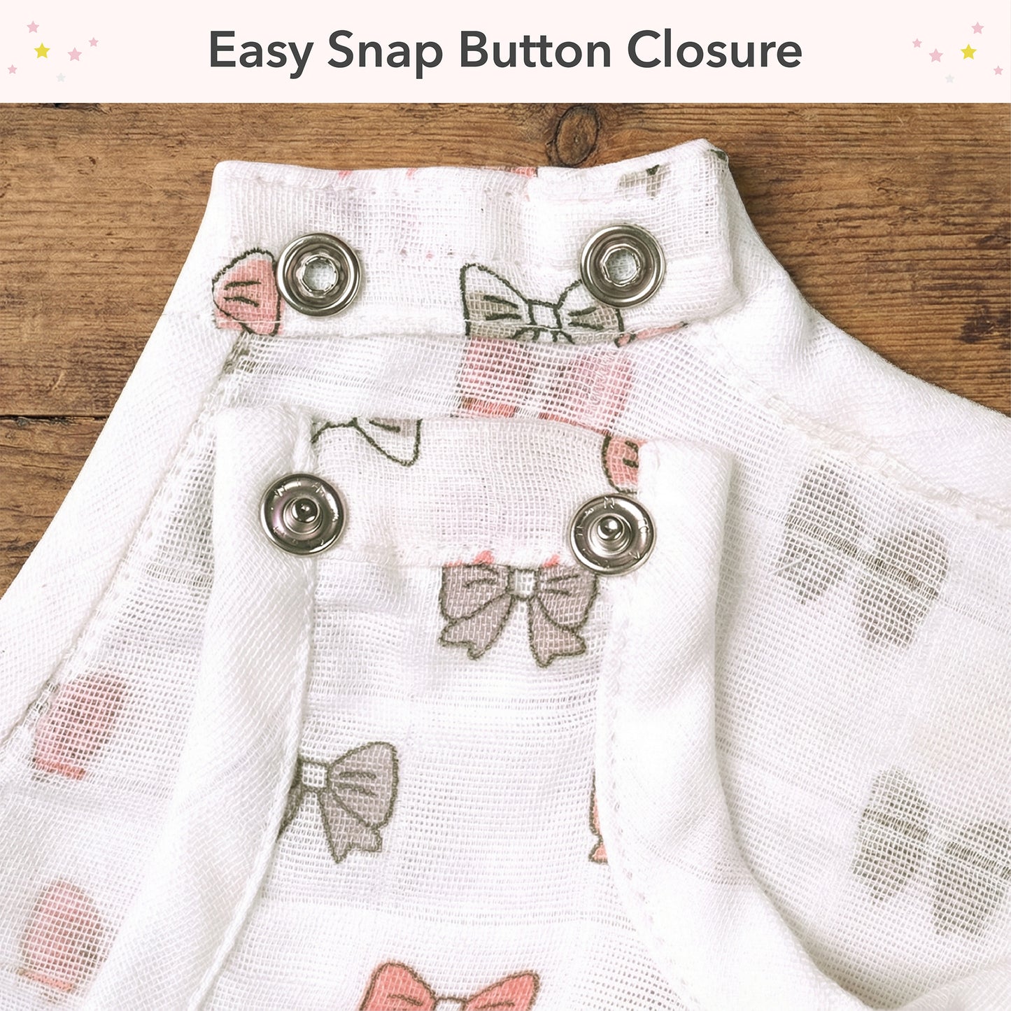Soft Organic Cotton Baby Vest Set (Pack of 2) | Printed & Embroidered |  Pink Bow with Ice Cream