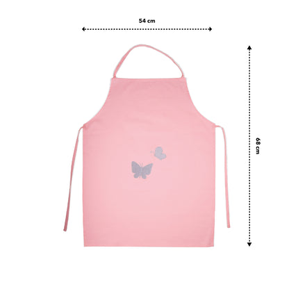 Butterfly Kids Organic Embroidered Twill Cotton Apron 1 Pcs