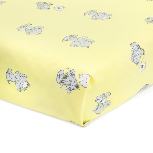 Ellie Friends Yellow Crib Sheets 1 Pcs