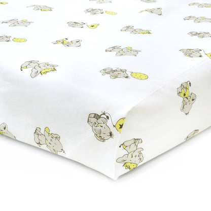 Ellie Friends White Crib Sheets 1 Pcs