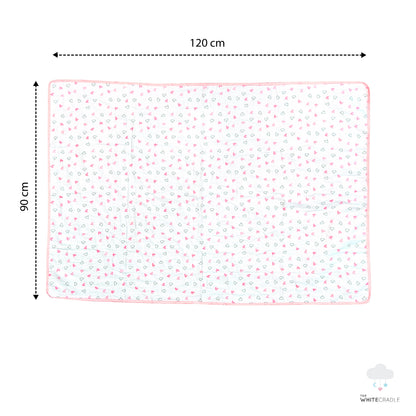 Pink Hearts Baby Blanket 1pc
