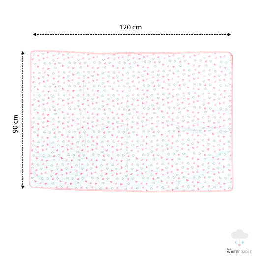 Pink Hearts Baby Blanket 1pc