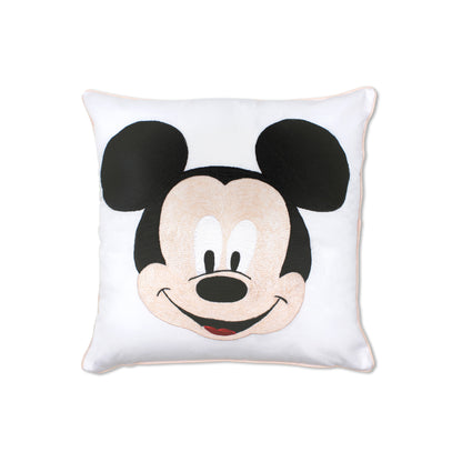 Mickey Face Twill Filled Cotton Pillow 1 Pcs