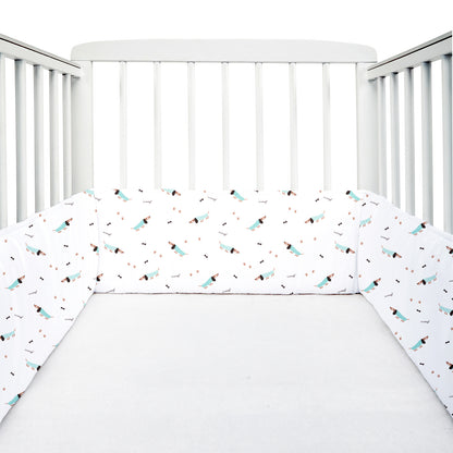 Blue Poodle Cot Bumper
