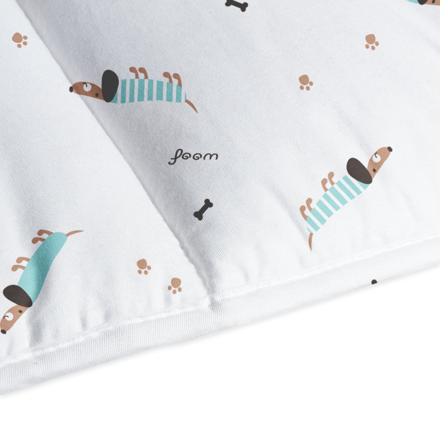 Blue Poodle Cot Bumper