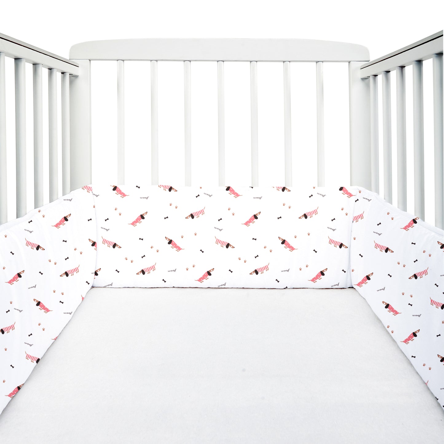 Pink Poodle Cot Bumper