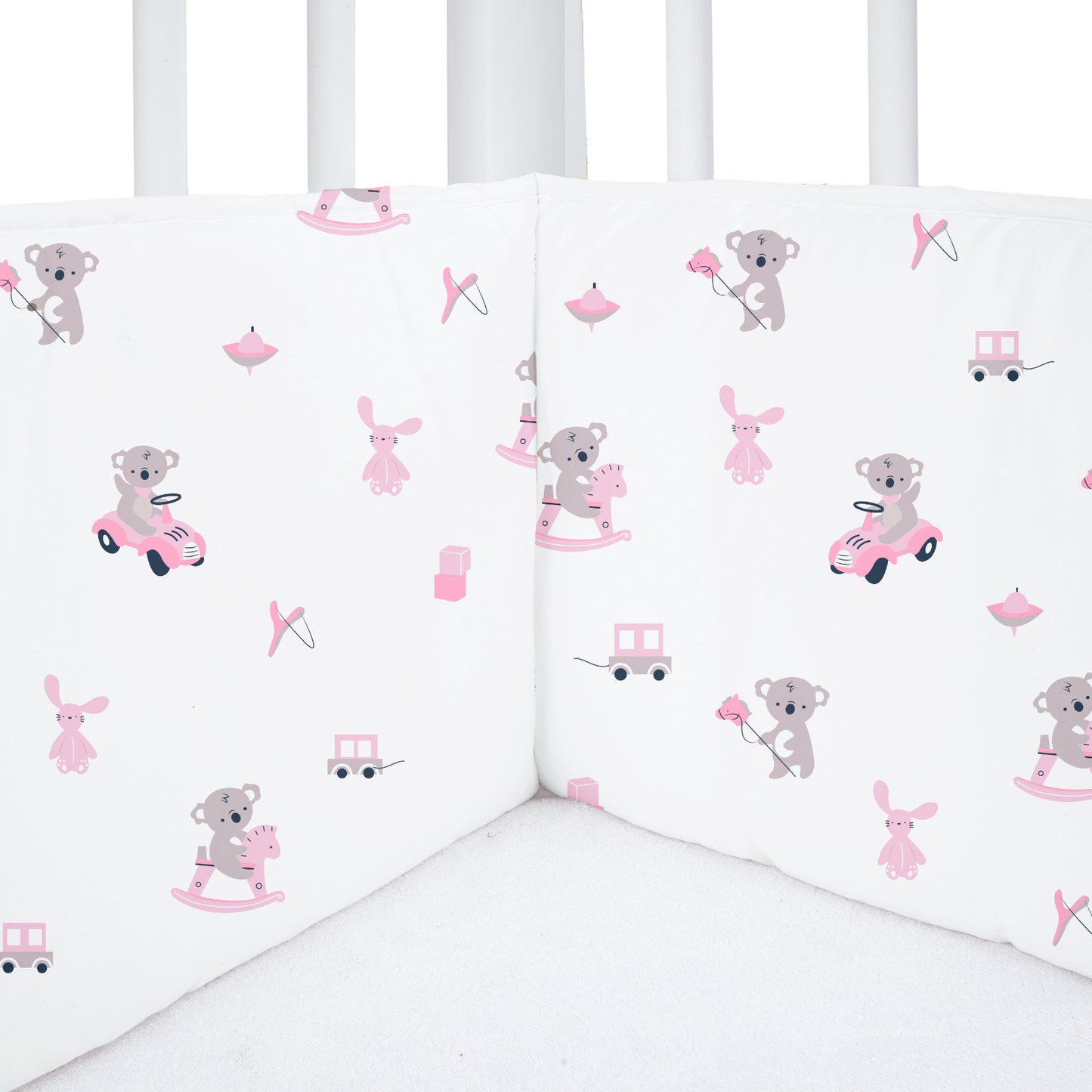 Pink Koala Cot Bumper