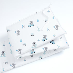 Blue Koala with Horse Cot Bumper