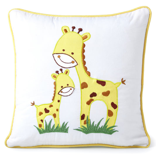 Giraffe Twill Filled Cotton Pillow 1 Pcs