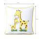 Giraffe Twill Filled Cotton Pillow 1 Pcs
