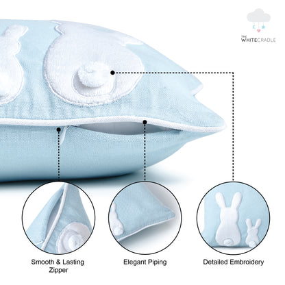 Blue Rabbit Dyed Duck Cotton Pillow 1 Pcs