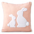 Pink Rabbit Dyed Duck Cotton Pillow 1 Pcs