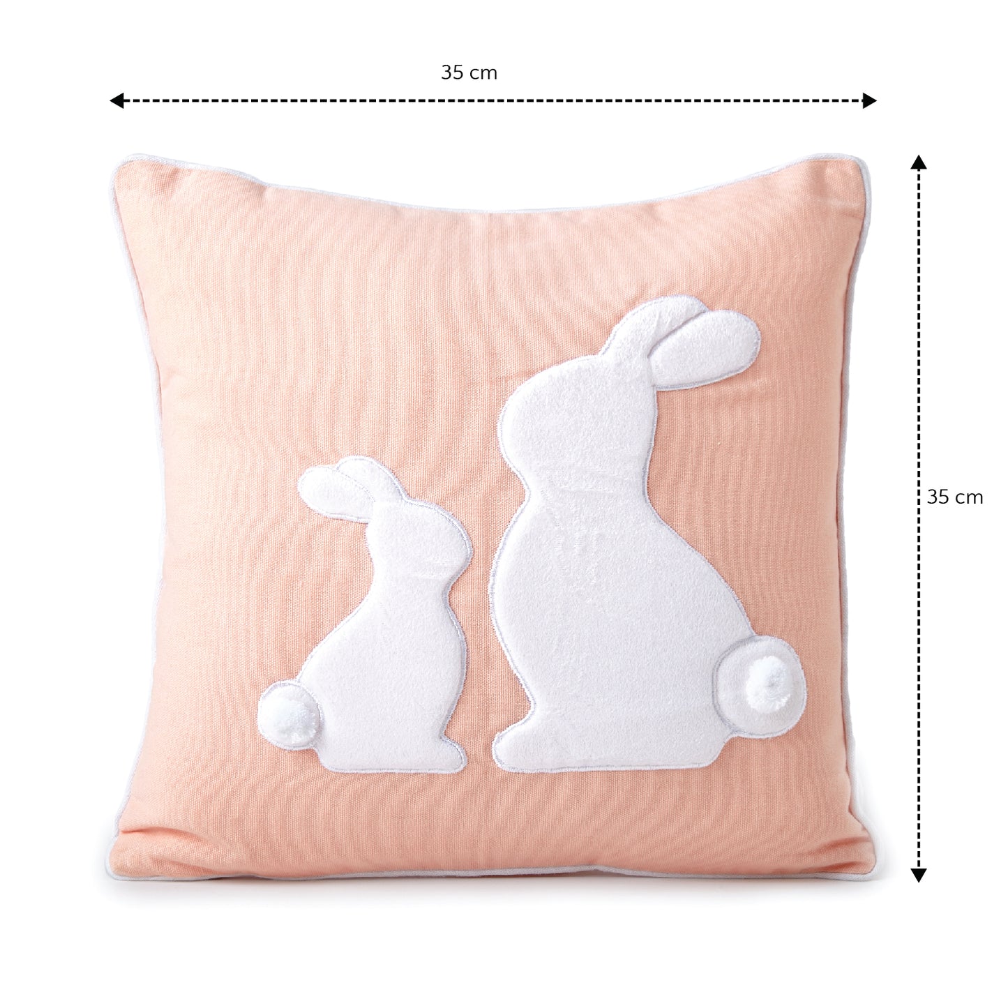 Pink Rabbit Dyed Duck Cotton Pillow 1 Pcs