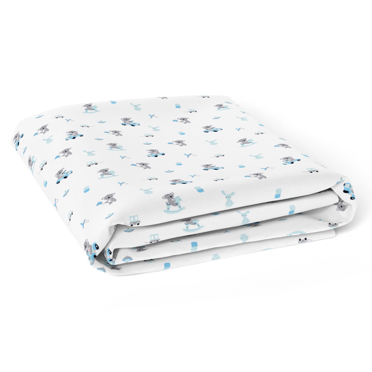Blue Koala with Horse Crib Sheets 1 Pcs