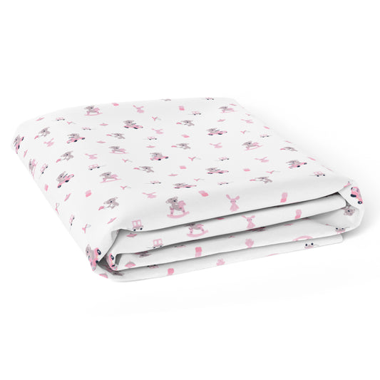Pink Koala with Horse Crib Sheets 1 Pcs