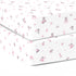 Pink Bear 1 and 2 Crib Sheets 2 Pcs