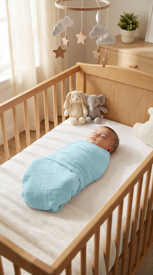 Moon & Blue Swaddles 2 Pcs